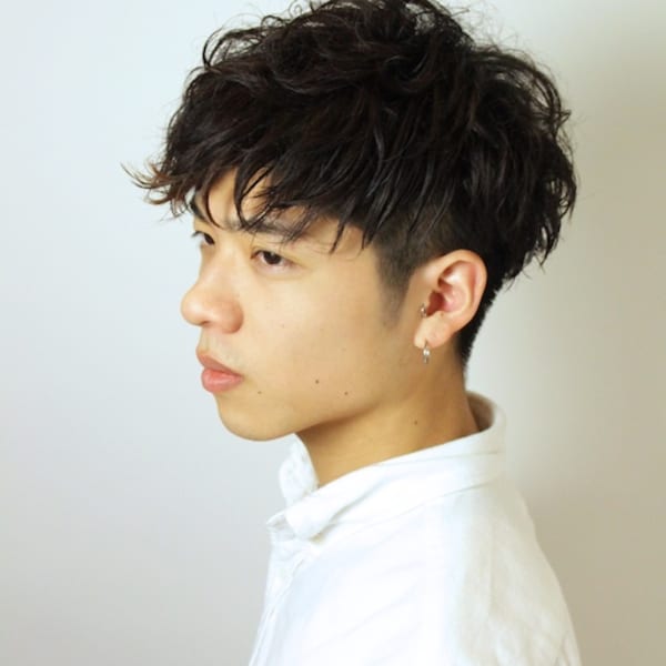 大人のクセ毛風ツーブロック