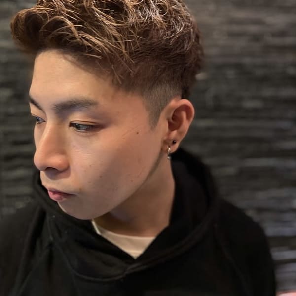 アップバングショート×カラー