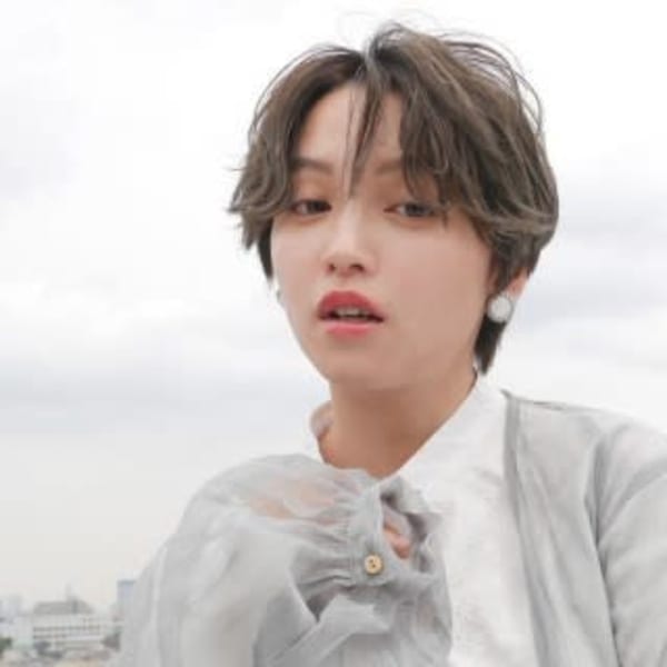 ガーリー丸みショートヘア