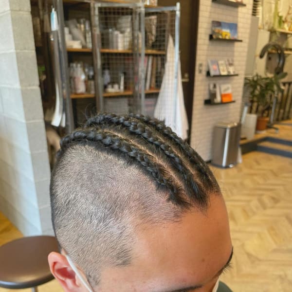 モヒカン×コーンロウ