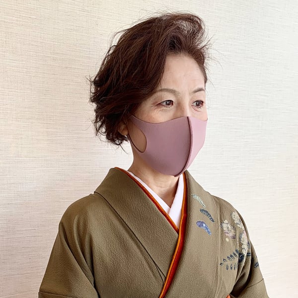 結婚式着付け、アップ