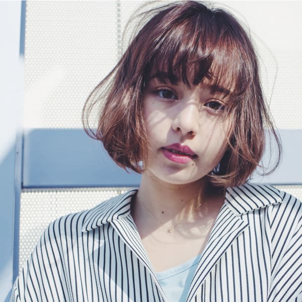 ふんわりニュアンスカールアースカラーネビージュボブ