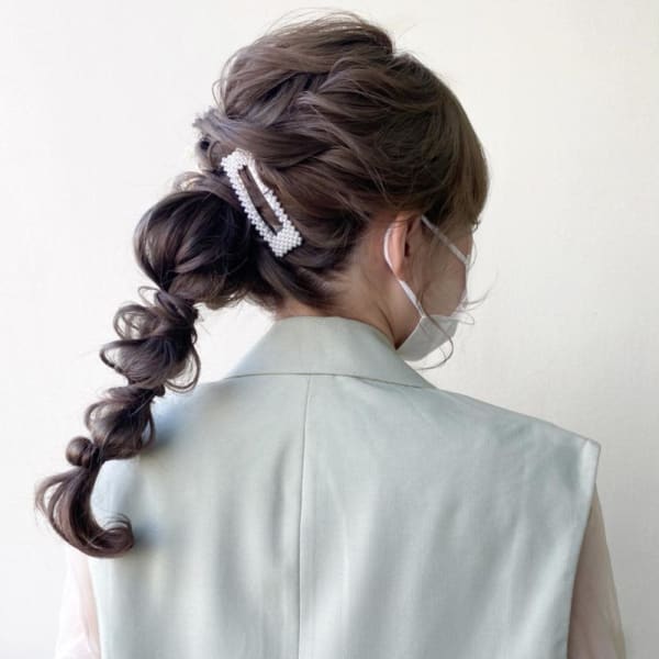 結婚式ヘア*ポニーのぽこぽこアレンジ＠神崎