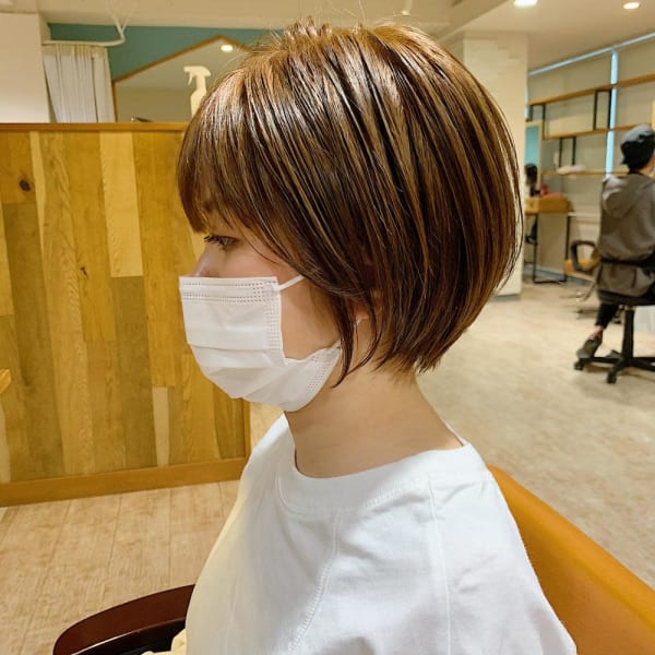 好感度抜群◎女性らしい短すぎないショートボブ×大人ブラウン☆