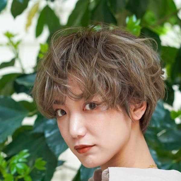 【CHESTER】ハイライト グレージュ ショートマッシュ