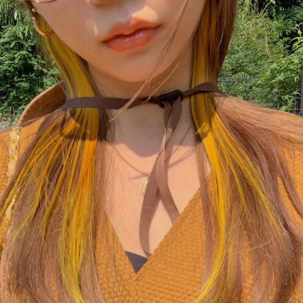 インナーカラー / イヤリングカラー / イエローカラー