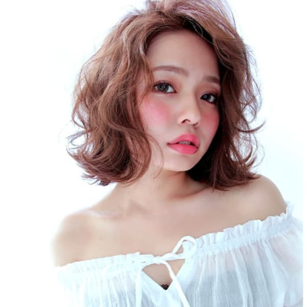 外国人風無造作ロブ