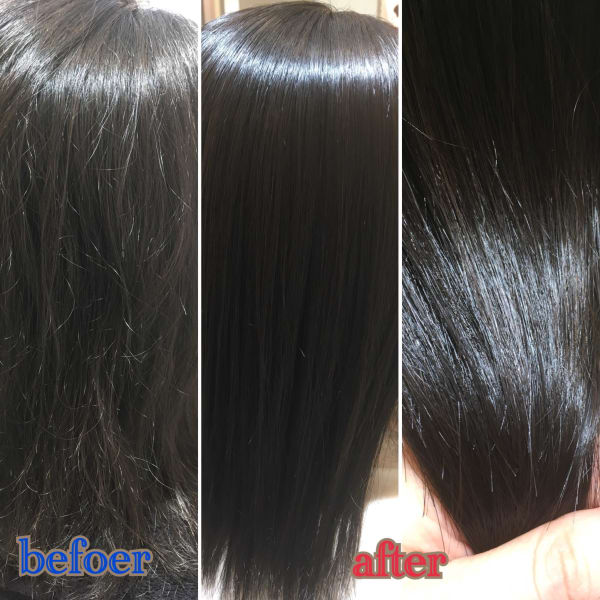 髪質改善ノンアイロンロング