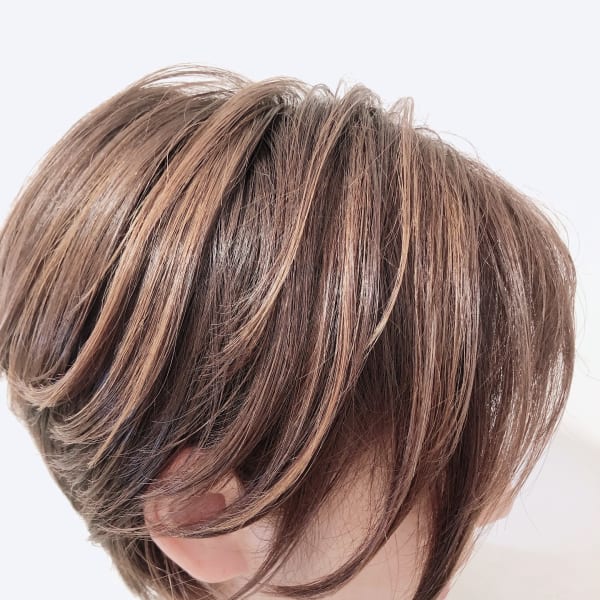 afumty×ショート×前下がり×3Dカラー