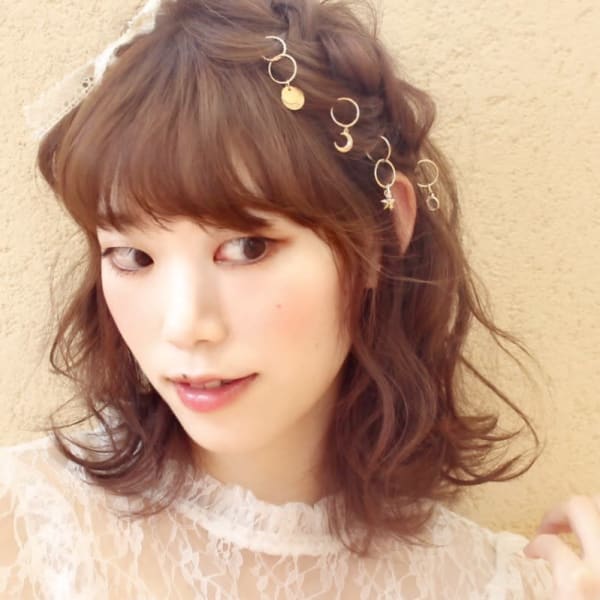 ちょっとしたお出かけに！ 編み込みハーフ