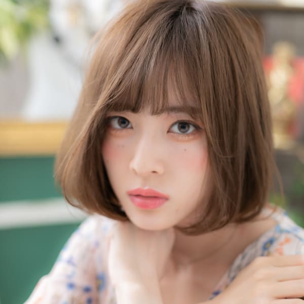 耳かけ◎ココアブラウンワンカール大人ボブ ミニボブ