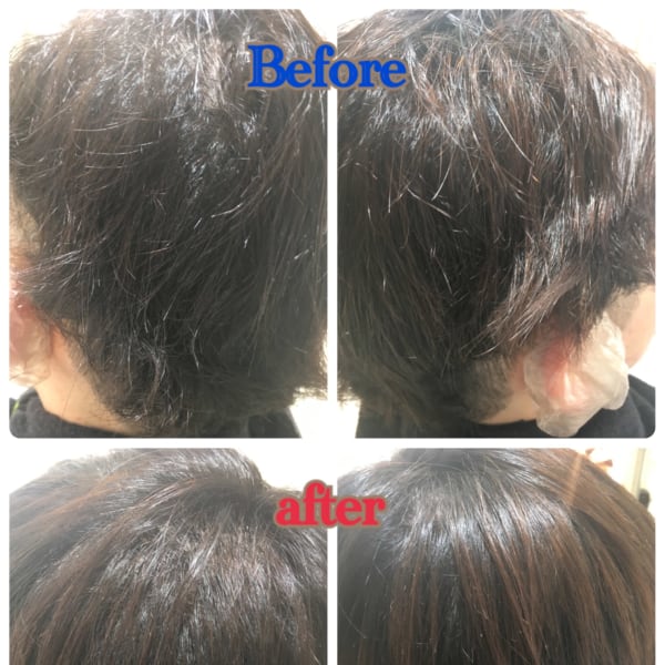 縮毛矯正ショートヘア