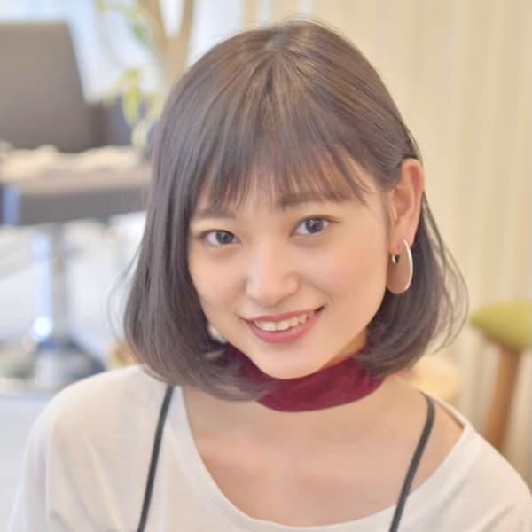 シースルーバング×爽やかボブ