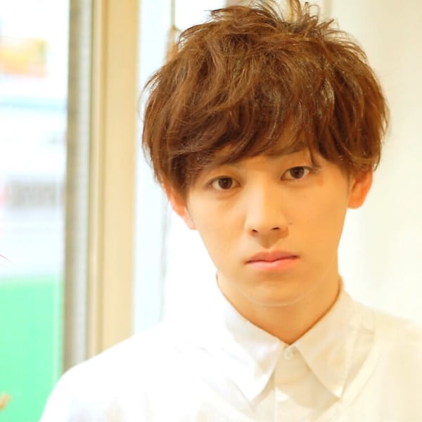 メンズマッシュショートMIXパーマスタイル|mu-kichi　三鷹店