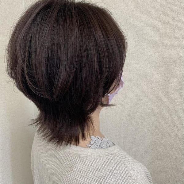 白髪生かしハイライト☆ラベンダー☆ウルフ