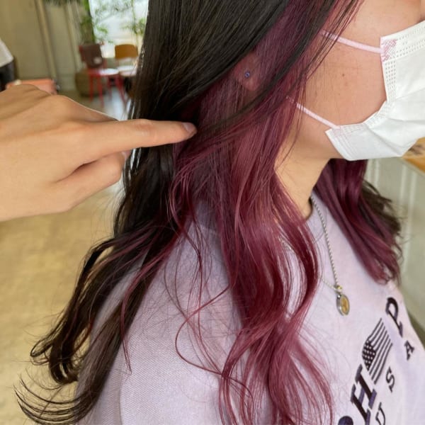 【CHESTER】インナーカラー チェリーピンク