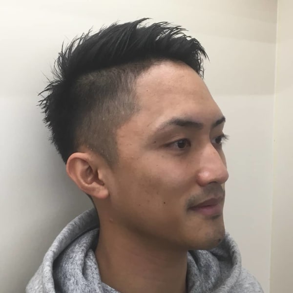クセ毛を生かしたツーブロックパーマ風ショート【西巣鴨】