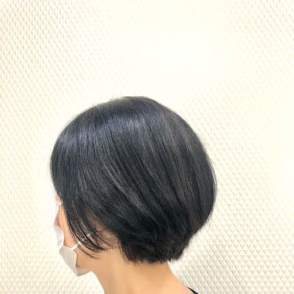 前下がりショートグラ/小顔/ショート/白髪染め/40代50代