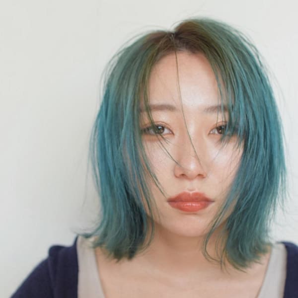 【CHESTER】デザインカラー ブルー 透け感