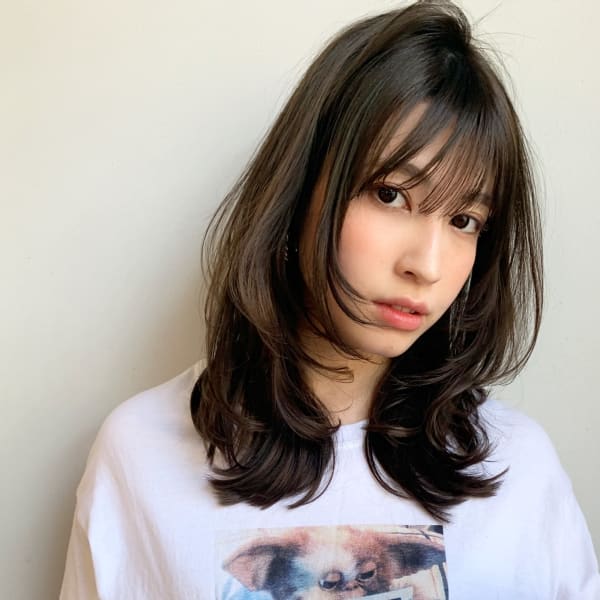 【山田】顔周り小顔ウルフアッシュ外ハネレイヤーy260