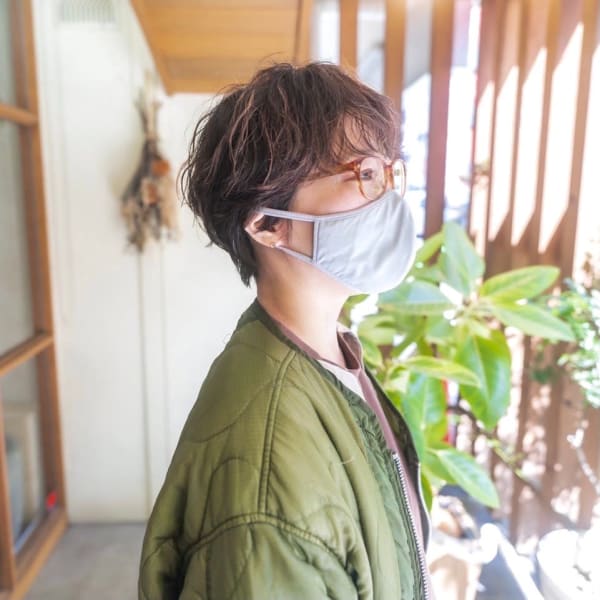 《中目黒サロンe's》くせ毛風マッシュショート【Genta】