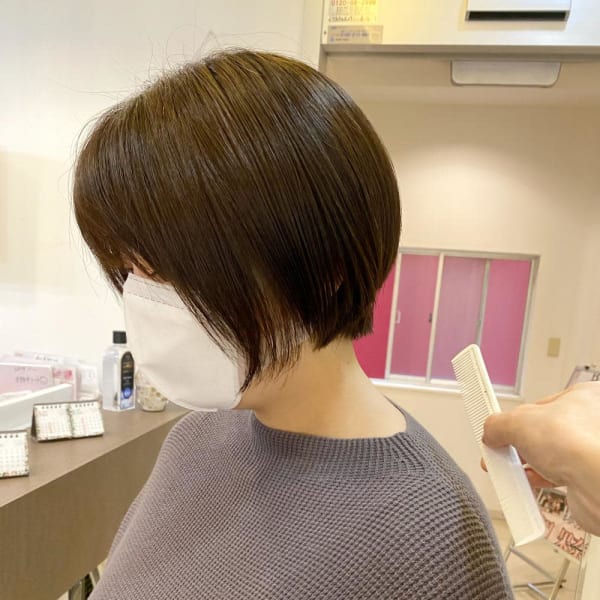 お手入れラク♪大人丸みショートボブ style by 田爪