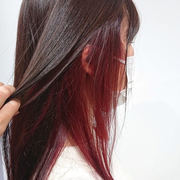 インナーカラー☆彡ボルドー|Hair&color le jardin 葛西店