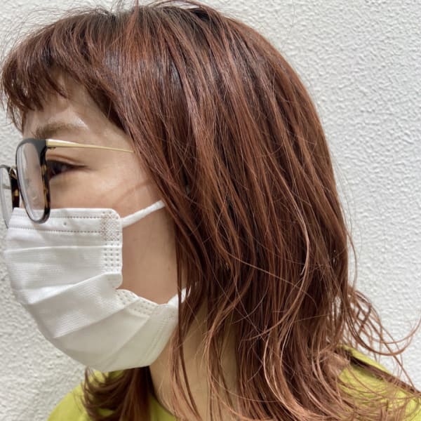 ハイライトたっぷりなオレンジグラデーションカラー