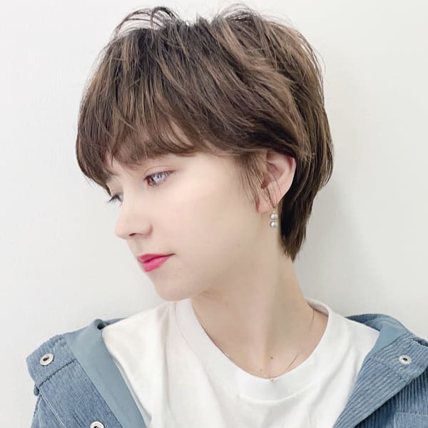 ☆外国人風マッシュショート☆髪質改善/イルミナカラー/銀座