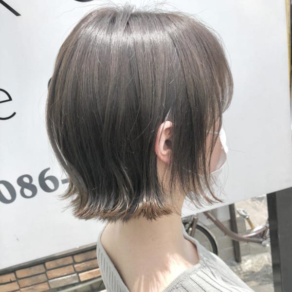 【ARCH 竹田】外ハネミニボブ ミルクティーグレージュ