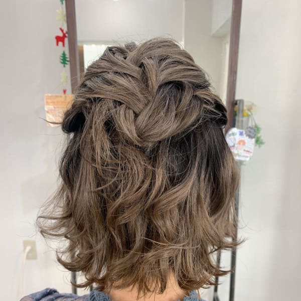 編み込みアレンジ