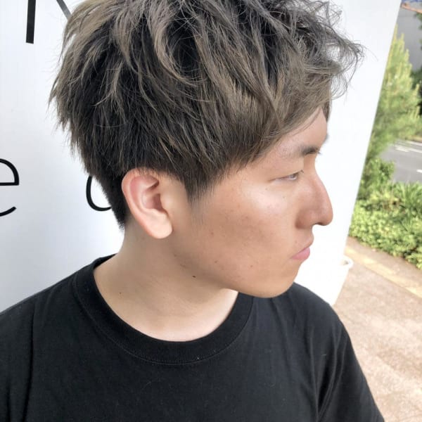 【ARCH 竹田】ツーブロックアップバンク アッシュグレー