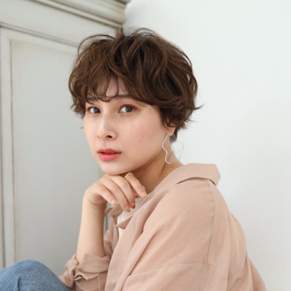 無造作ショートパーマ