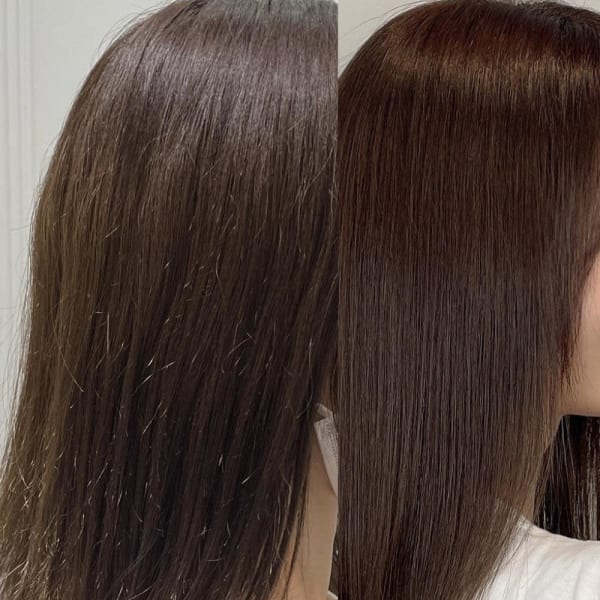 縮毛矯正をしている髪に髪質改善で徹底ケア!