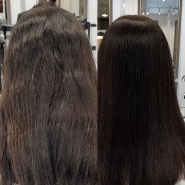 縮毛矯正と白髪染めの同日施術も可能です！