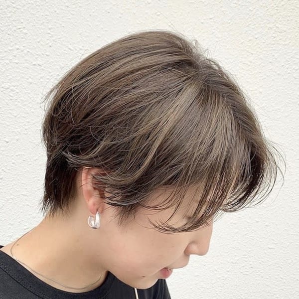 ハイライト+ハンサムショート
