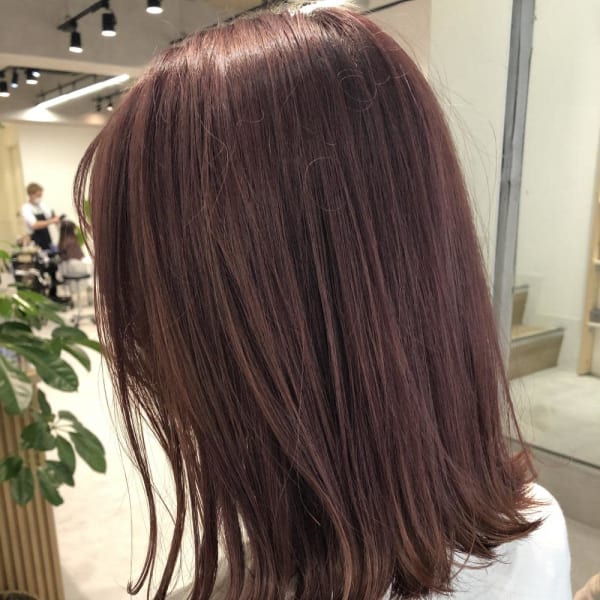 小顔カット/ピンクベージュ/外ハネ/大人可愛い|unique x KENJE 町田