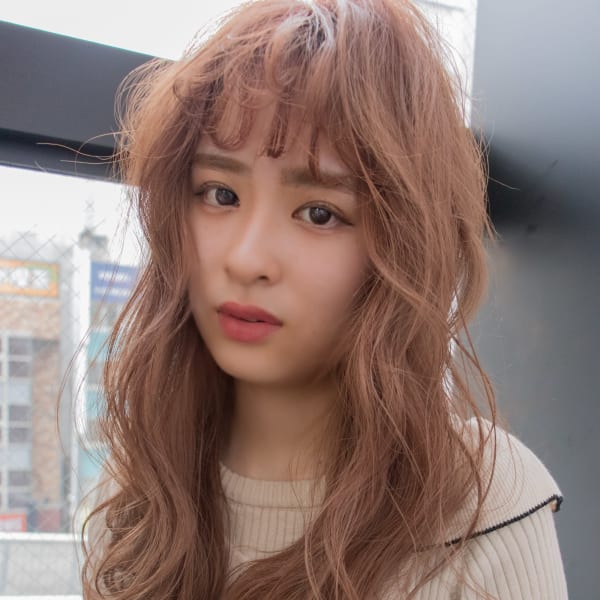 透け感満載のオレンジベージュ|lit hair 東山公園店