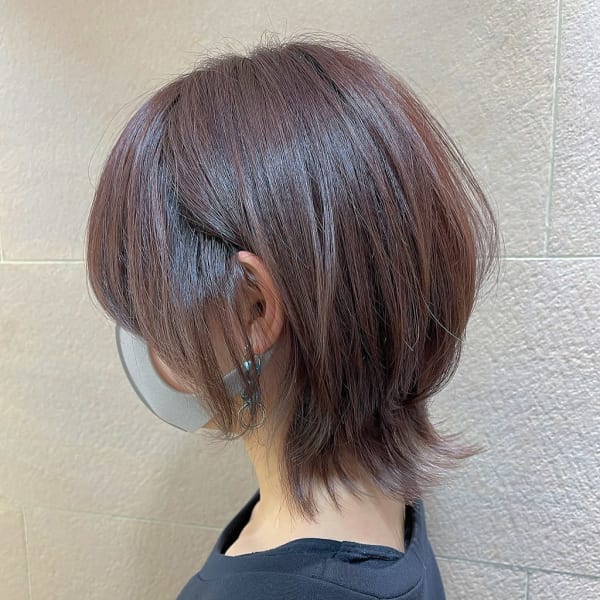 小顔ネオウルフ☆20代30代40代☆外ハネミディミニウルフ