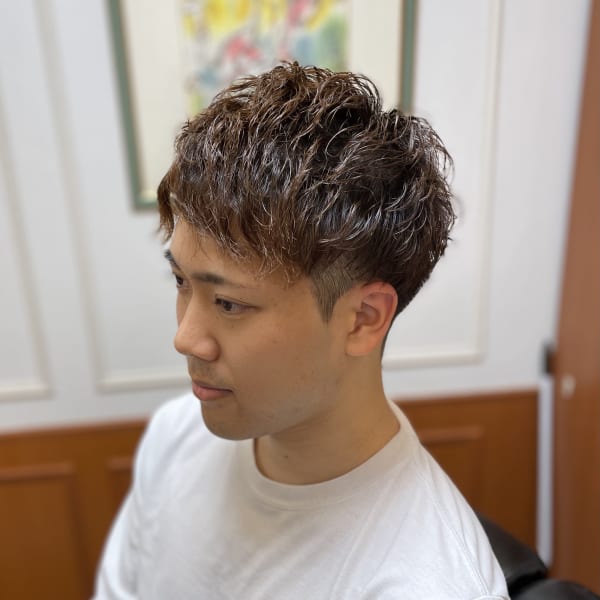 ツーブロック×パーマ