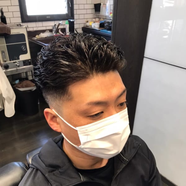 デザインパーマ+フェード