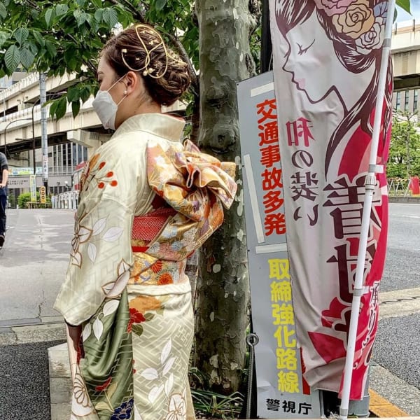 訪問着着付け＆ヘアセット　　ママ振り