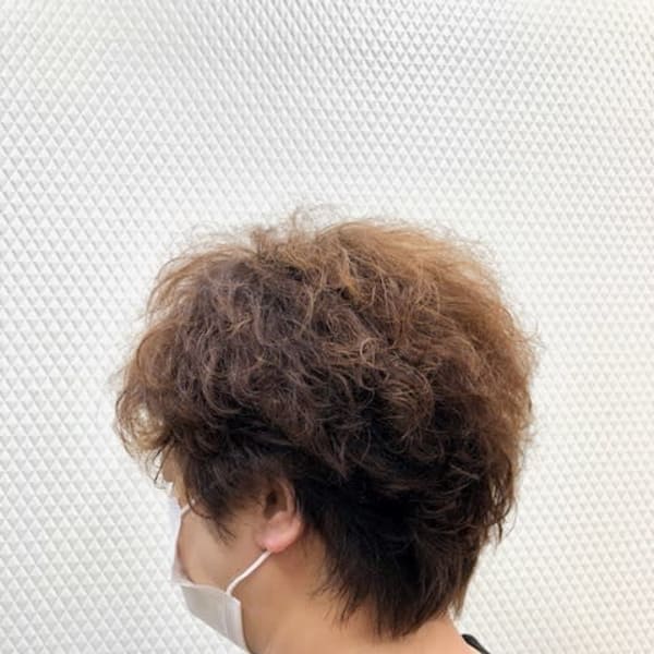 ショート/ショートグラ/無造作パーマ/デジタルパーマ/40代