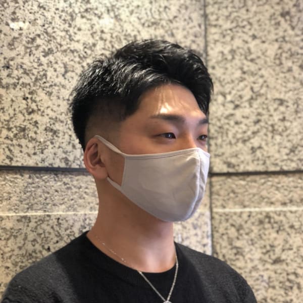 銀座30代アップバング初めてのフェードカットコース
