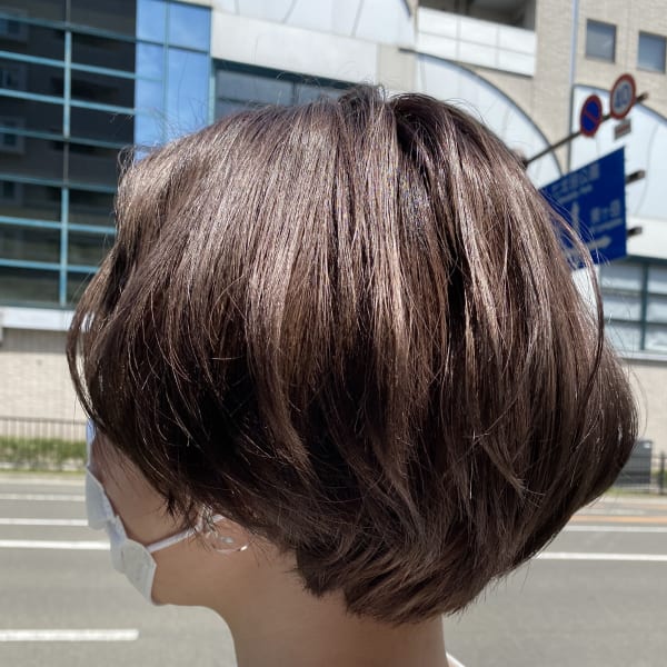 《透明感!のラベージュ♪》マッシュボブはコンパクトが可愛い♪