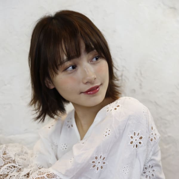 アゴラインストレート外はねボブ|haircolor＆髪質改善NOOM塚本店