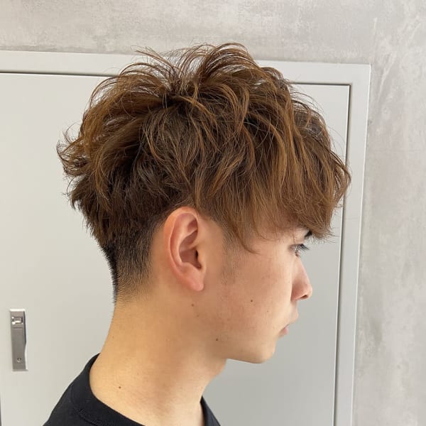 【YOKE】刈り上げツーブロックメンズスパイラルパーマ小顔