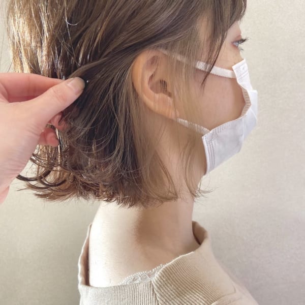 ぷつふわボブ×イヤリングカラー