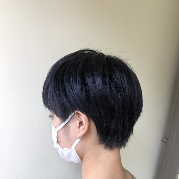 ブルーブラック×ハンサムショート