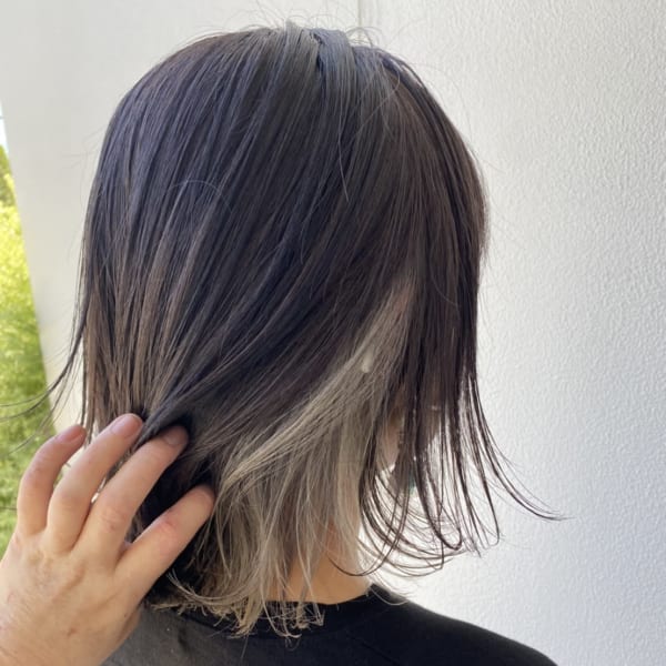 インナーカラー×シルバー_海浜幕張|トリートヘアデザイン海浜幕張店